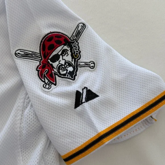 Majestic MLB Roberto Clemente #21 Button down Jersey Youth Large - Picture 4 of 5